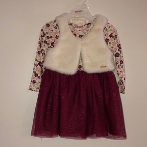 18 months baby girl dress with vest